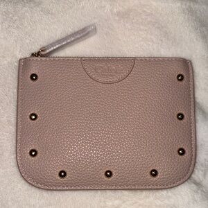 NEW Chloe Cream Nude Leather Studded Clutch